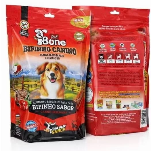 Bifinho Canino Pró Bone Sabor Carne Refil 1kg