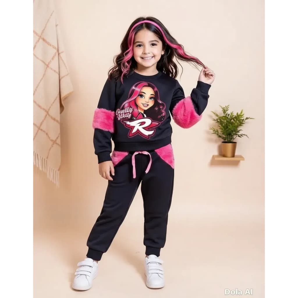 conjunto infantil moletom feminino emely vick