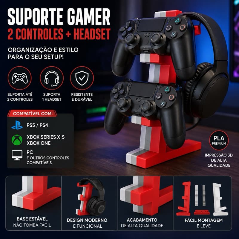 suporte para controle de vídeo game ps4,ps5,Xbox…