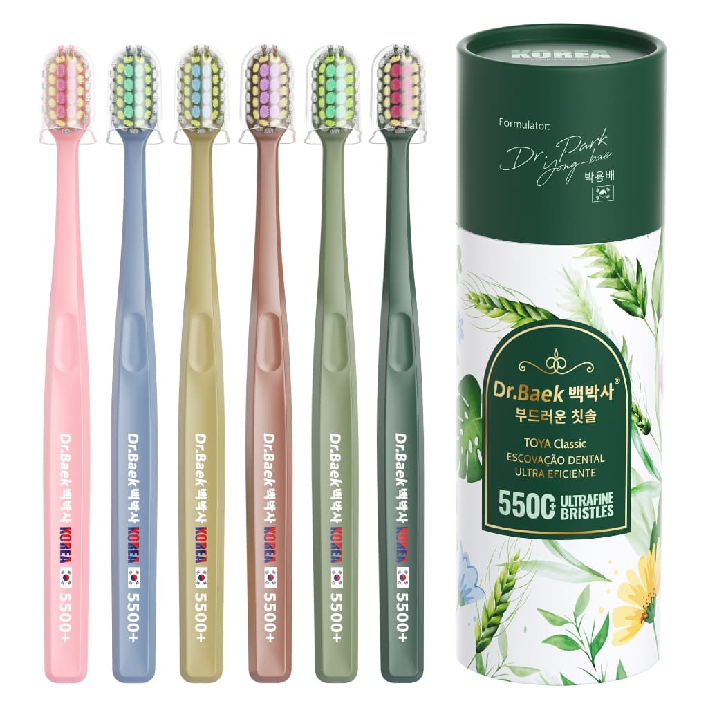 Dr.Baek Escova de Dente Deep Cleaning Pacote 5500+ Cerdas Ultramacias,Limpeza por Anéis Concêntricos