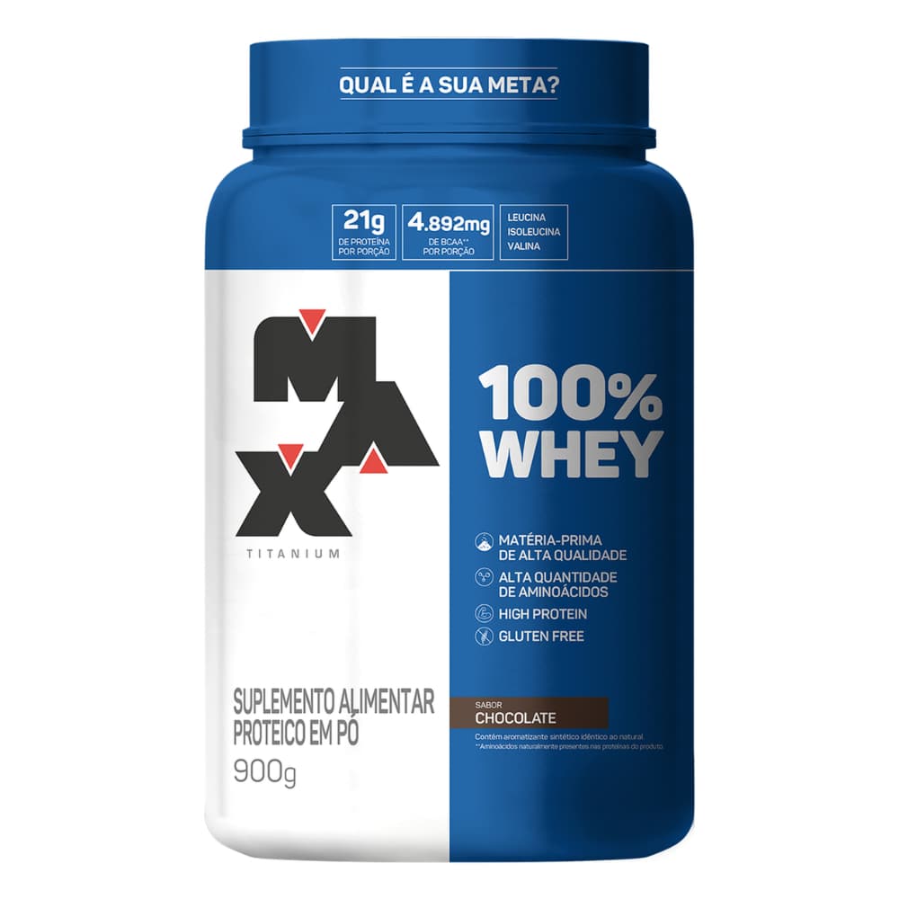 Whey Protein Max Titanium 100% Whey Chocolate 900g