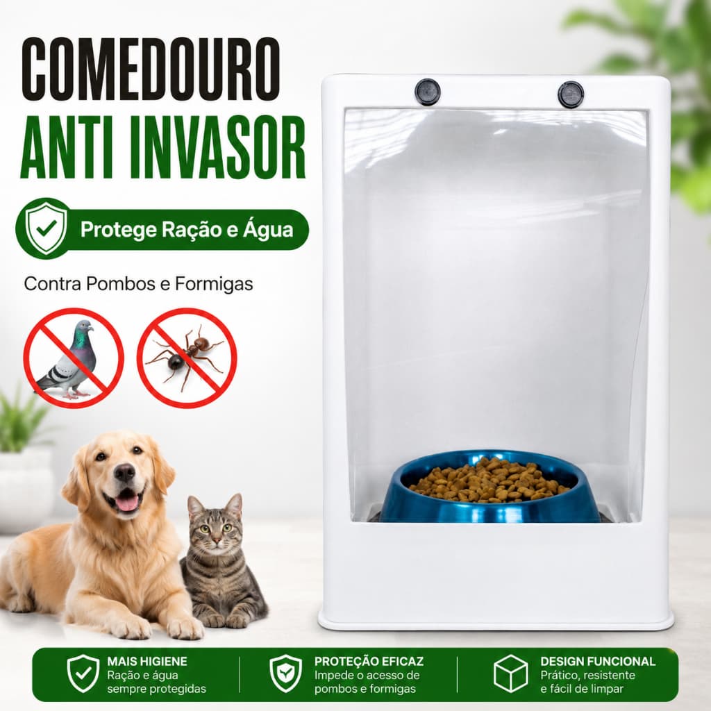 Proteção Contra Pássaros E Formigas Para Ração De Cachorros Proteção Contra Pássaros E Formigas Para Ração De Cachorros