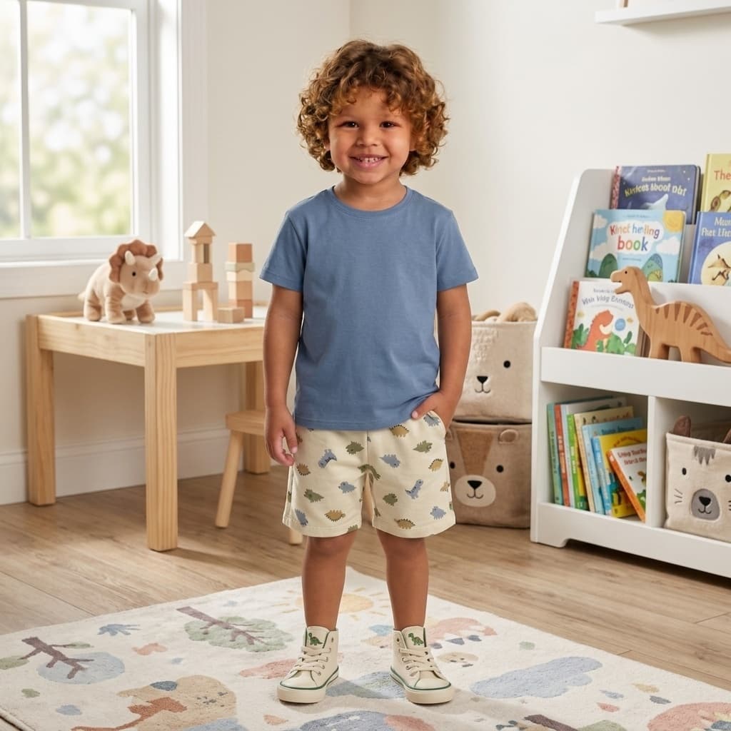 Conjuntos Infantil Bebê Menino Blusa /  Bermuda Verão