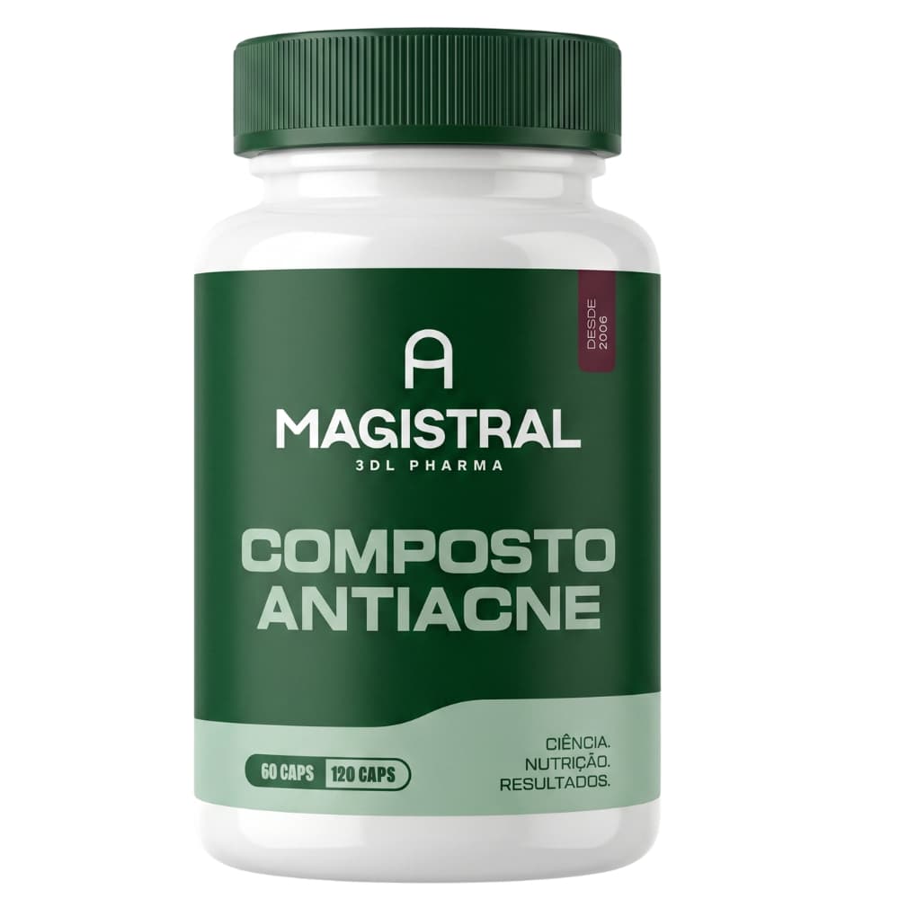 Composto Antiacne Oral Vitaminas Pele Original Vitaminas C E A Zinco Selênio A Magistral Suplementos