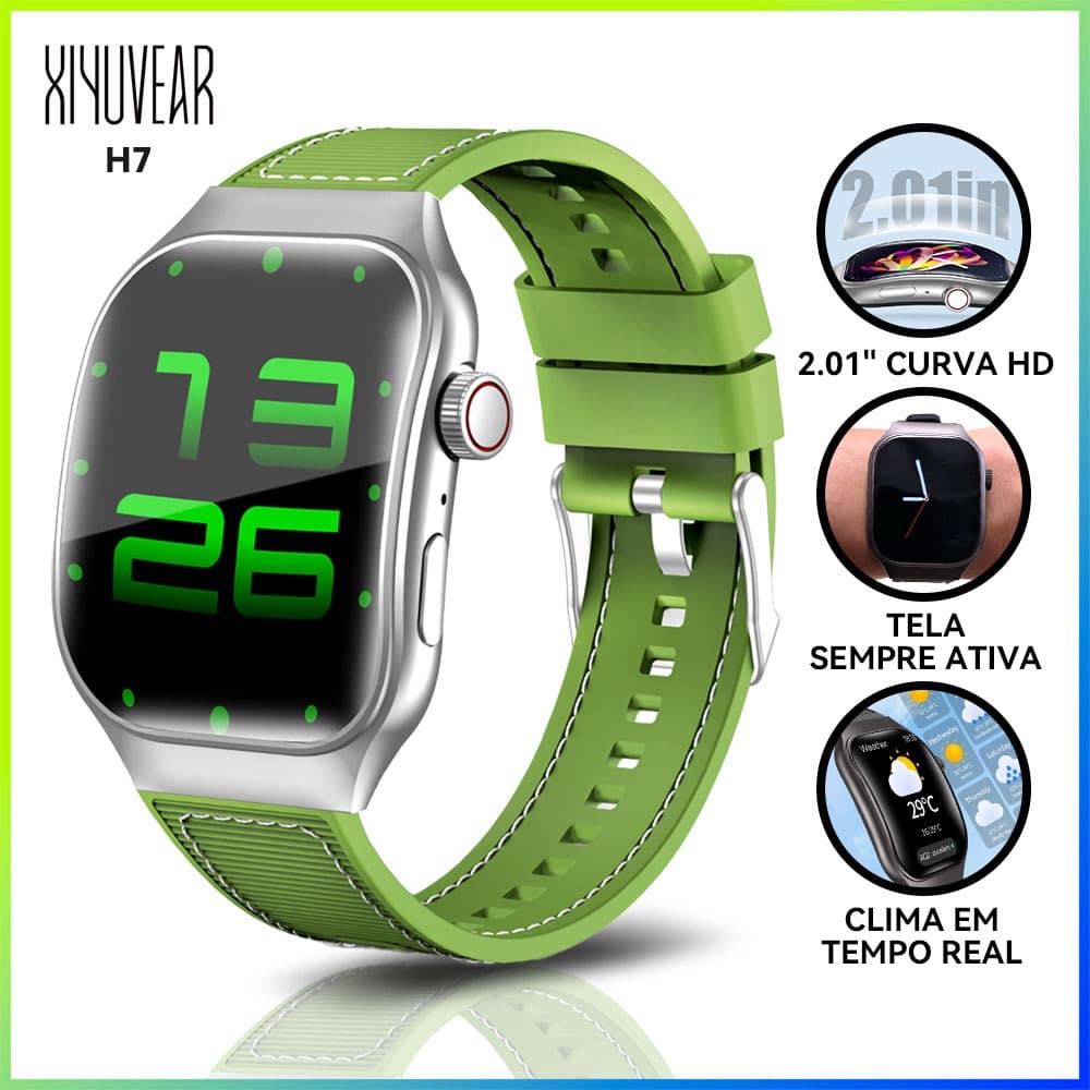 Smartwatch H7 Tela Curva Relógio Inteligente 2026 Chamada Bluetooth Monitor Cardíaco Masculino Femin