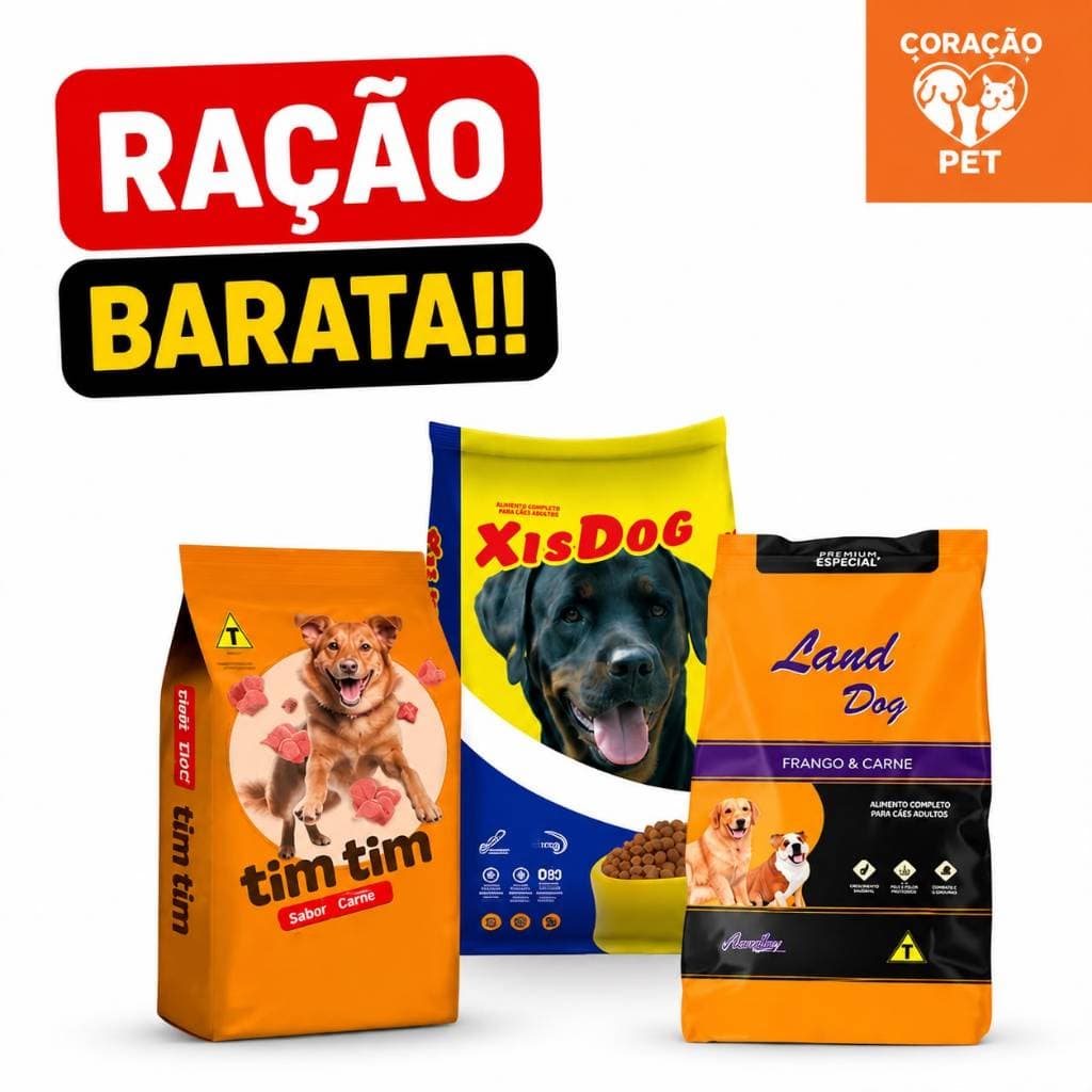 RAÇÃO DE CACHORRO BARATA 15KG [ENVIO RAPIDO]