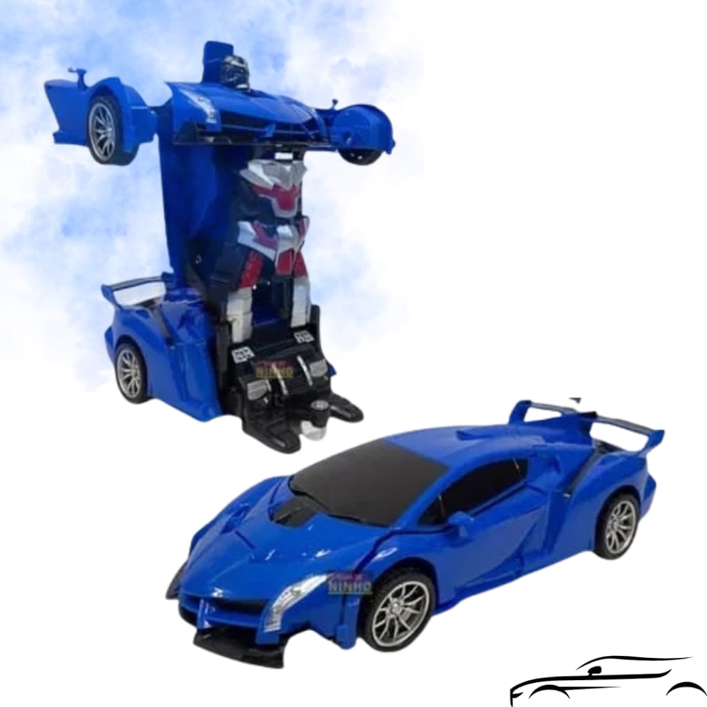 Brinquedo Carrinho Transforme Super Robô à Pilha Controle Remoto