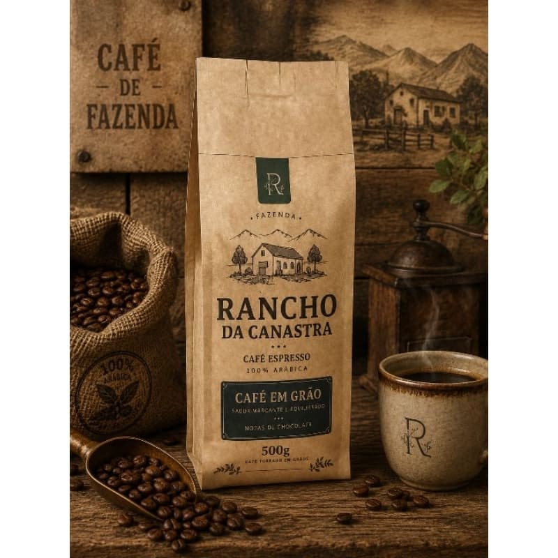 Café mineiro da roça em grãos expresso gourmet grãos exportação 500 gramas