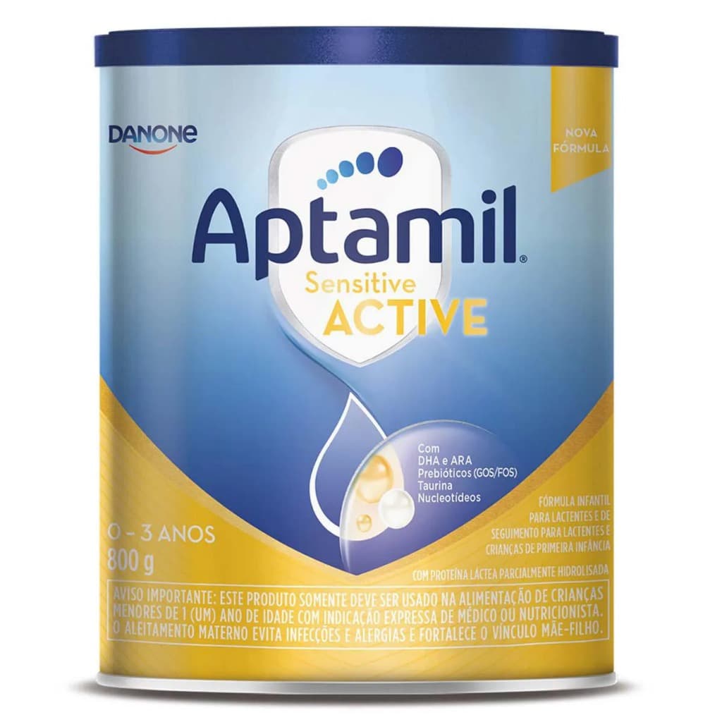Fórmula Infantil Aptamil Sensitive Active 1 a 6 Anos Danone - 800g