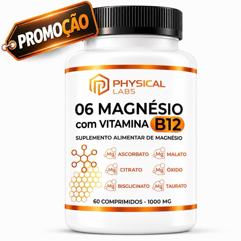 6 Magnesio + Vitamina B12  CONCENTRADO  (  POTE PARA 02 MESES DE USO  )