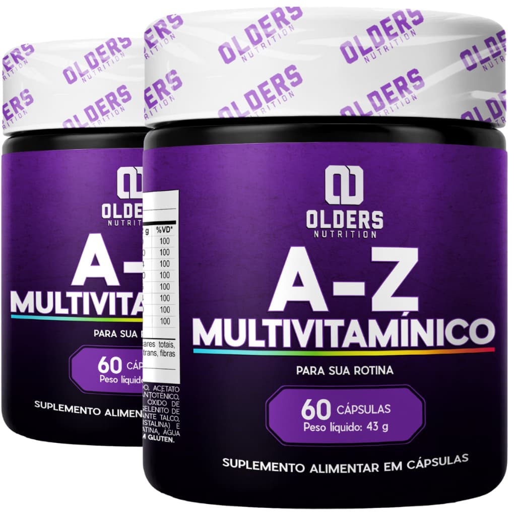 2x Multivitaminico A-Z 60 Cápsulas VItaminas antioxidante & Sistema Imune - Suplemento alimentar natural