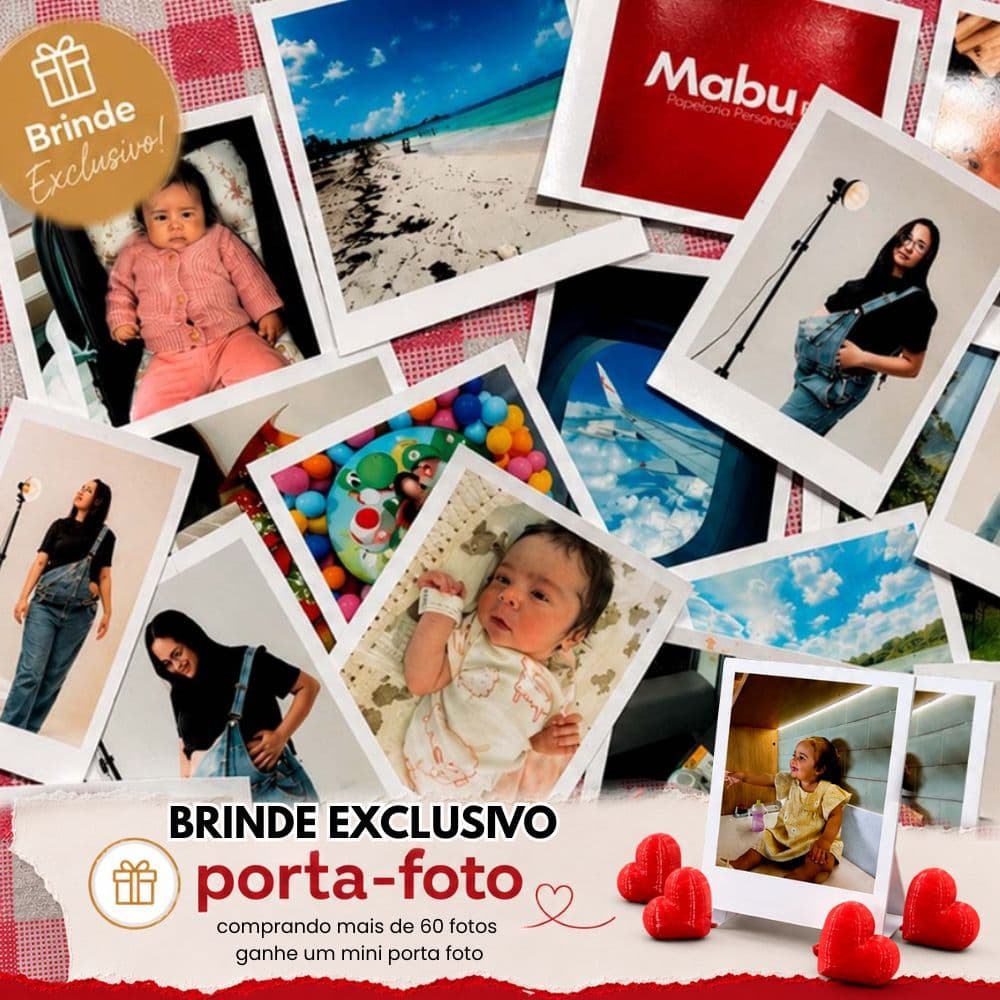 Mini Foto - Kit até 80 fotos - Cabe na capinha de Celular - Alta qualidade - Envio FULL