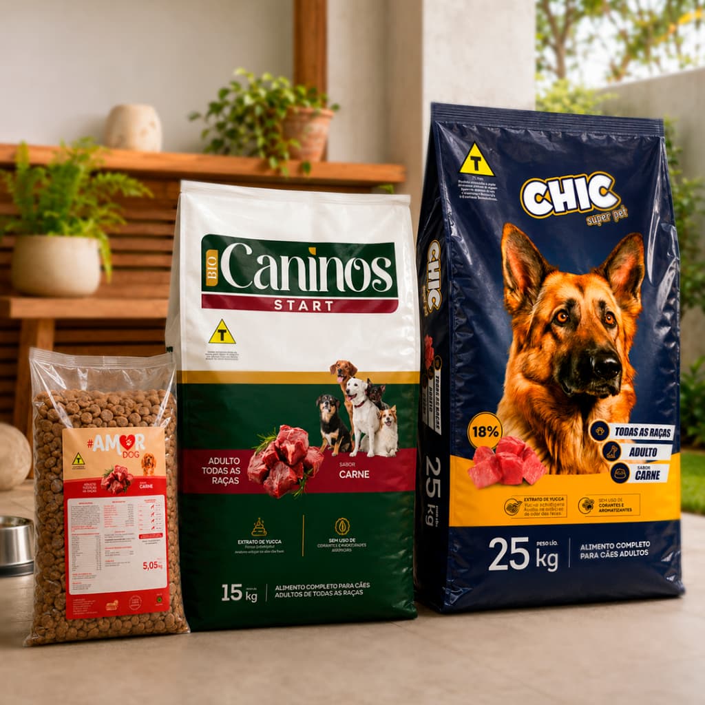Ração Cachorro Adulto Sabor Carne 18% Proteína