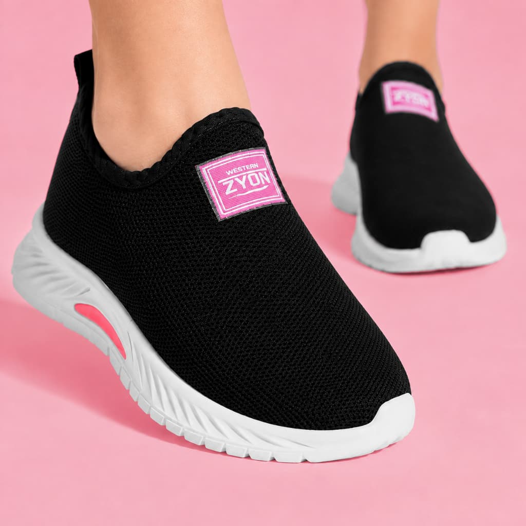 Tênis  Feminino Slip On Sem Cadarço Meia Leve Confortável Casual Dia a Dia