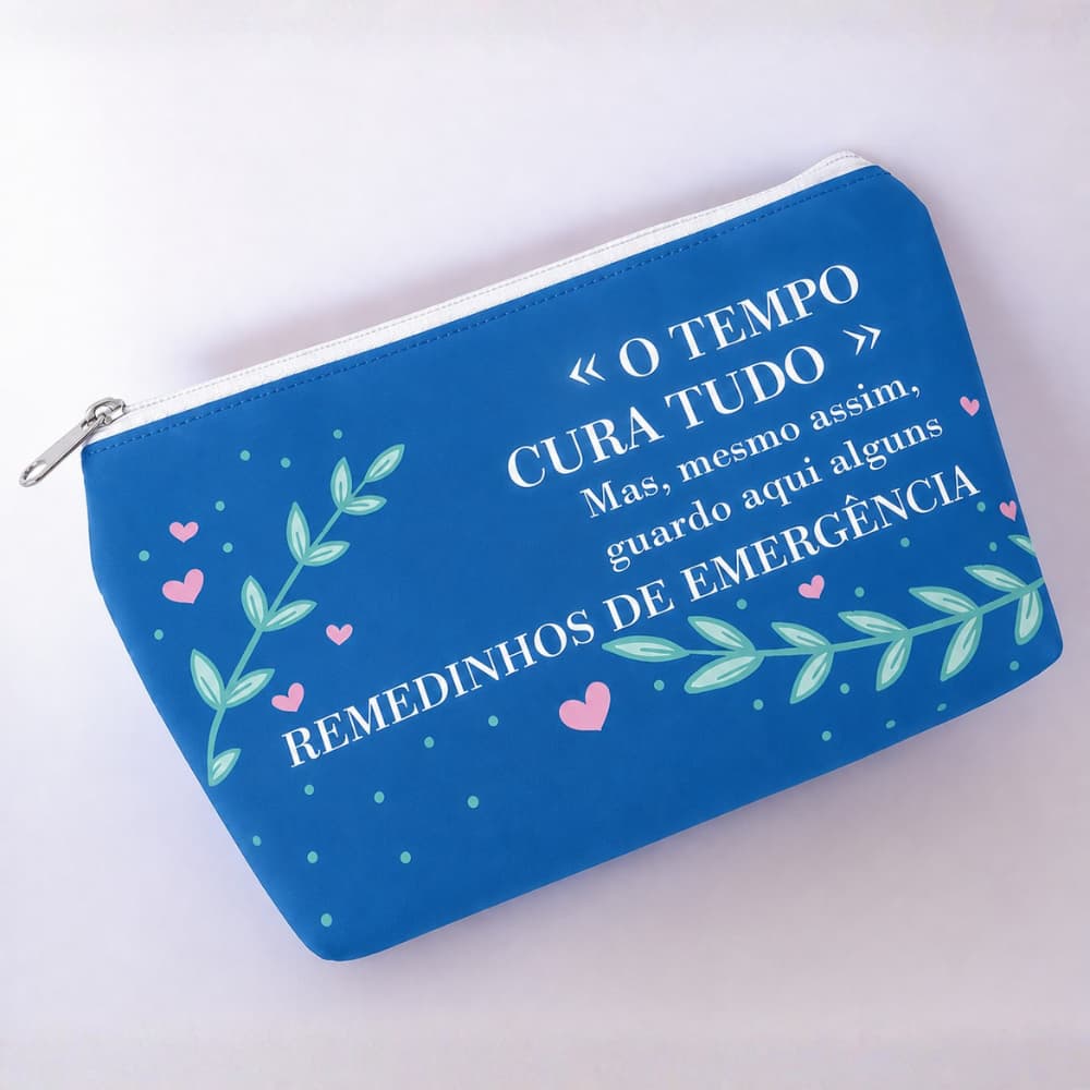 Necessaire Farmacinha Bolsa Kit Primeiros Socorros Estampada Grande Várias Cores