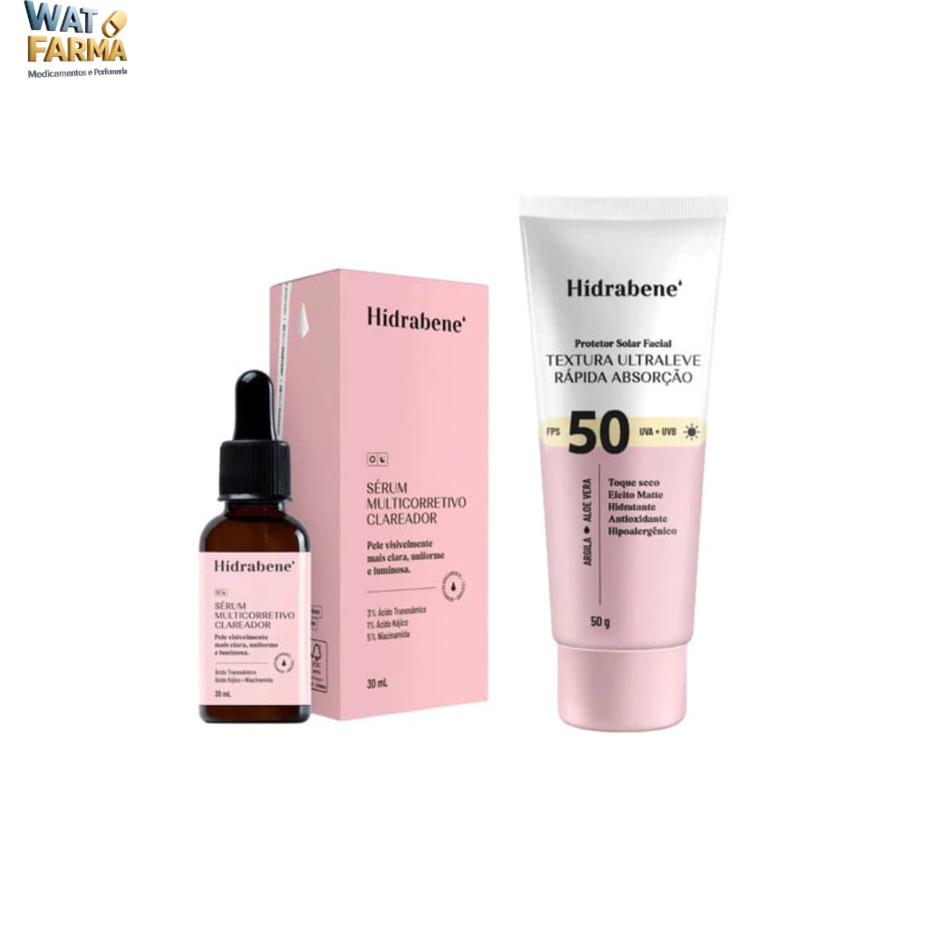 Kit Tratamento Facial Anti-idade: Sérum Hyaluronic e FPS 50