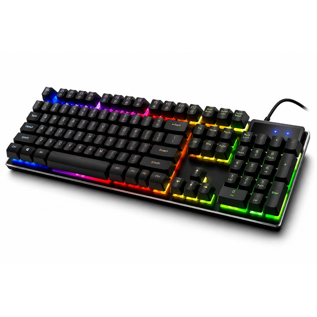Teclado Gamer Semi Mecânico ZYG-800 RGB LED ABNT2 USB PC