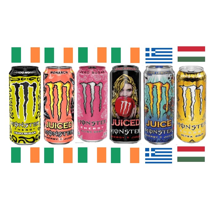 Monster Energy Importado da Irlanda, Grécia e Hungria 500 ML Vários Sabores