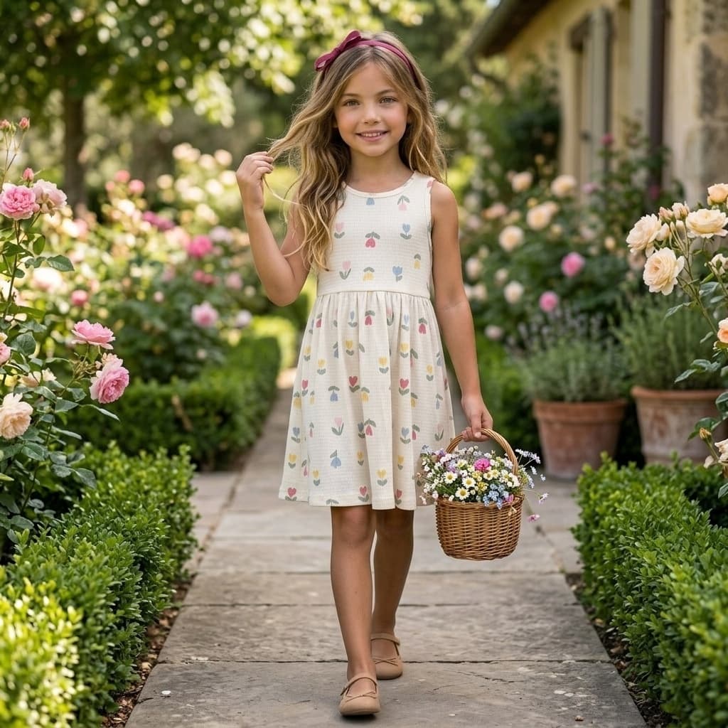 Vestido Infantil  Bebê Menina Confortável Verão