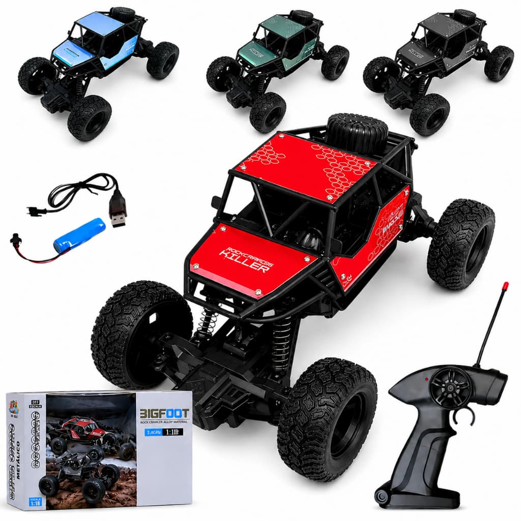 Carrinho Controle Remoto Metálico Rali Super Truck Premium