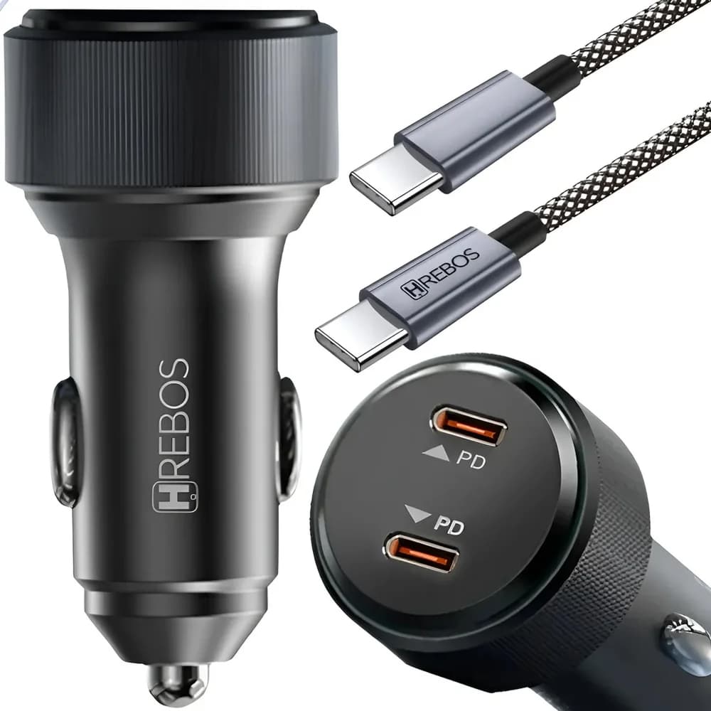 Carregador Veicular Hrebos CRV-209 AutoCharge Pro 60W USB-C