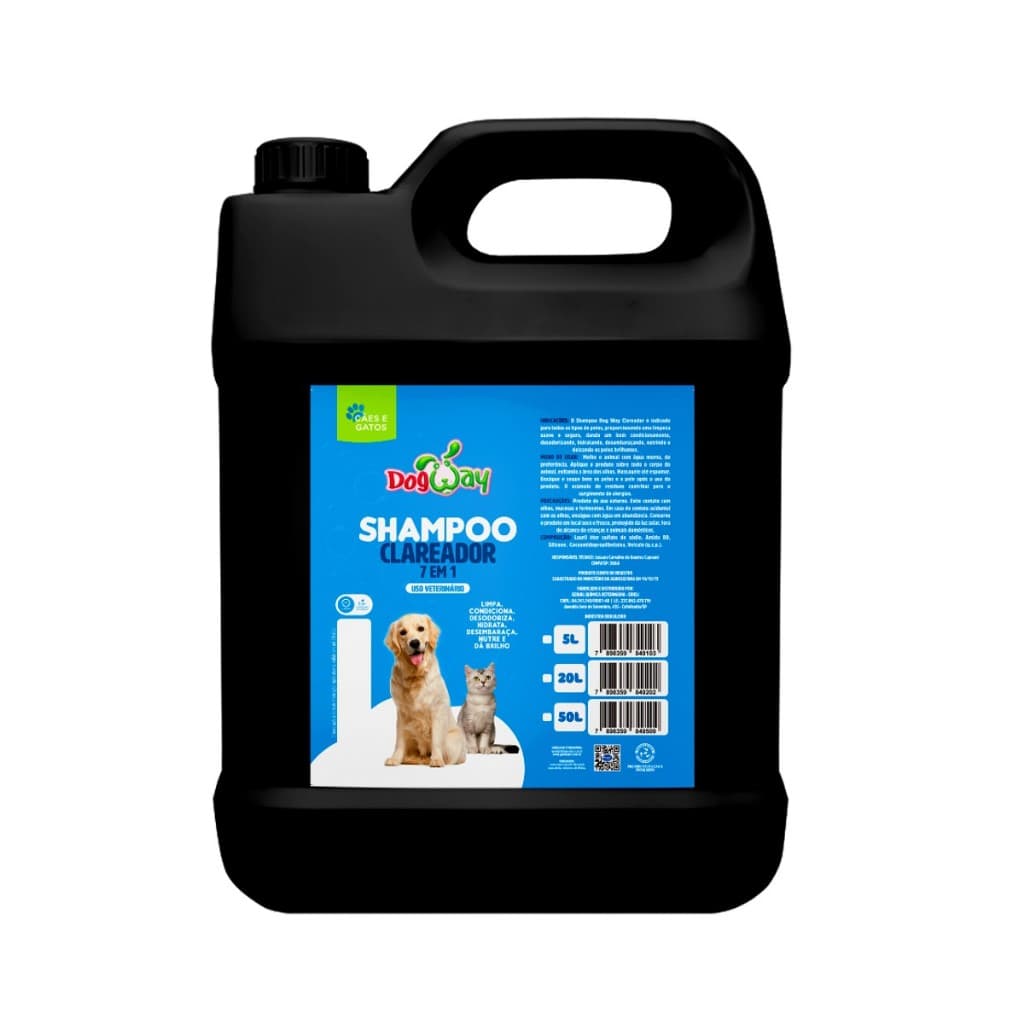 Shampoo Clareador Banho e Tosa Para Cachorro E Gato Pet Shop - Genial 5L