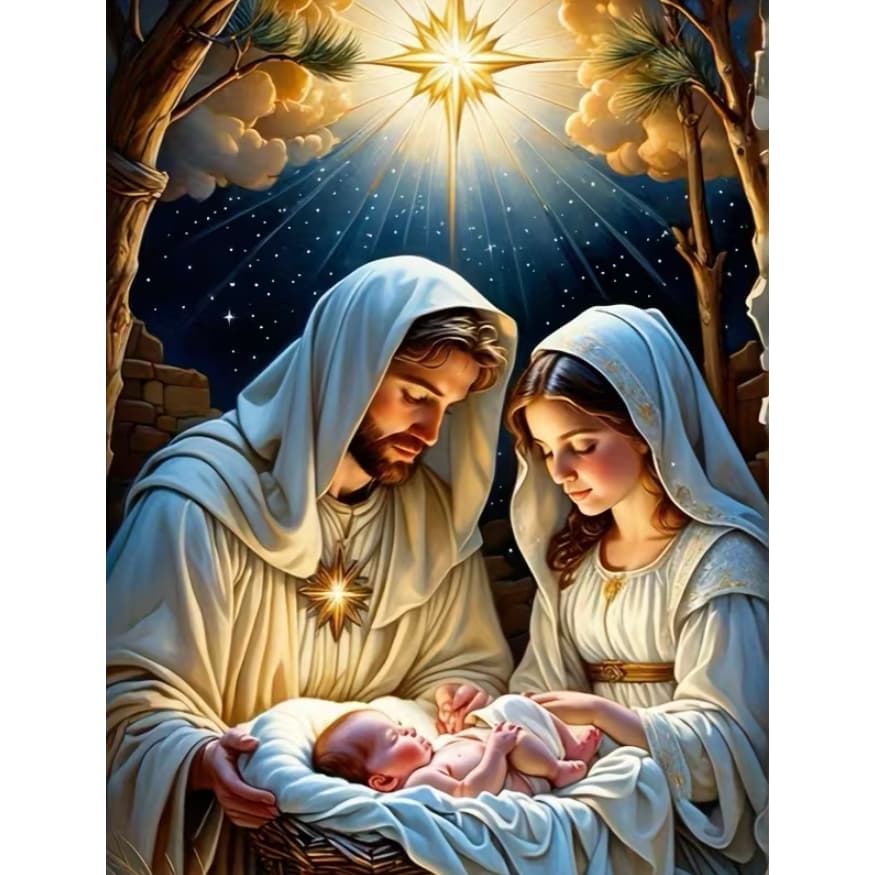 Kit Pintura de Diamante 5d Religioso - 40x40cm/30x40cm