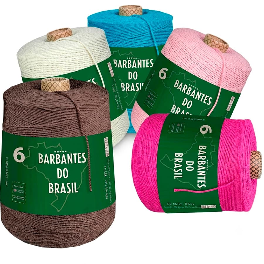 Linha para Crochê e Tricô Barbantes do Brasil Fio 6 e 8 500g Cru 585mt