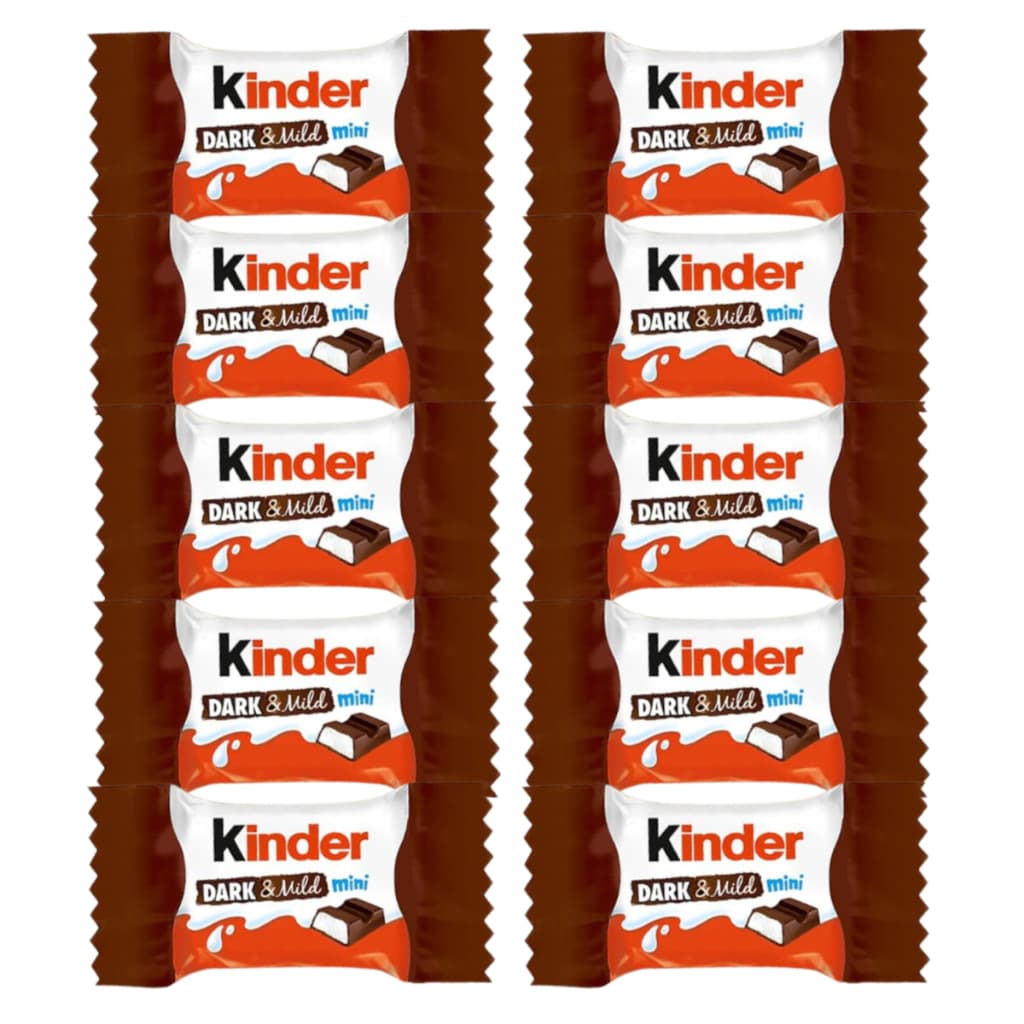 kit 10x10g mini Kinder Dark & Mild importado