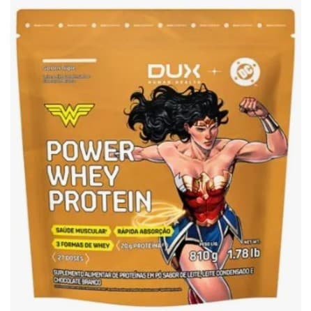 Power Whey Protein Dc Golden Triple Dux | 810g- leite, leite condensado e chocolate branco