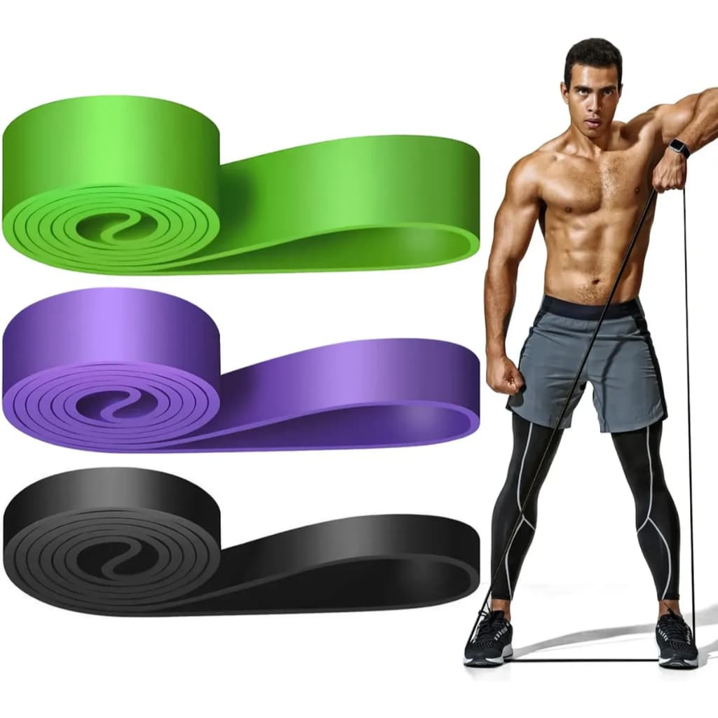 Kit 3 Super Bands Elástica Crossfit, Musculação e Treino Funcional