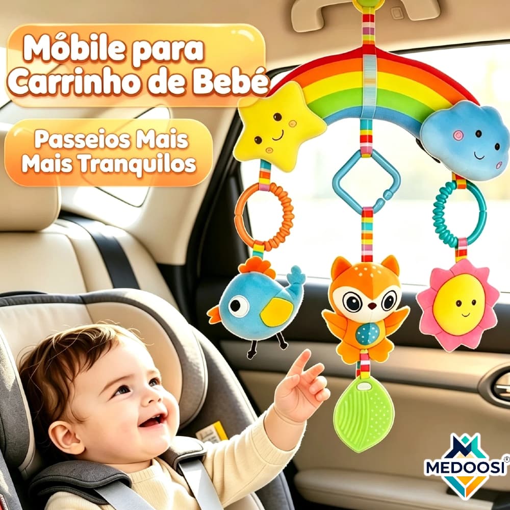 Bebê Recém Nascido Coruja ARCO IRIS/ Mobile 0-3 Anos Centopeia para Carrinho de Brinquedo Sensorial  Berço Com Chocalho