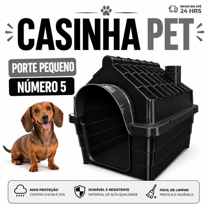 Casinha Para Cachorro Porte Pequeno Casa de Número 5 Conforto e Proteção Para Seu Pet
