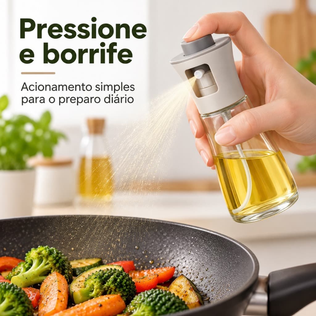 Kit 2 Borrifador De Óleo E Azeite 170ml Plástico Resistente Não Quebra Ideal Para Cozinha Saladas E Fritadeira Sem Óleo