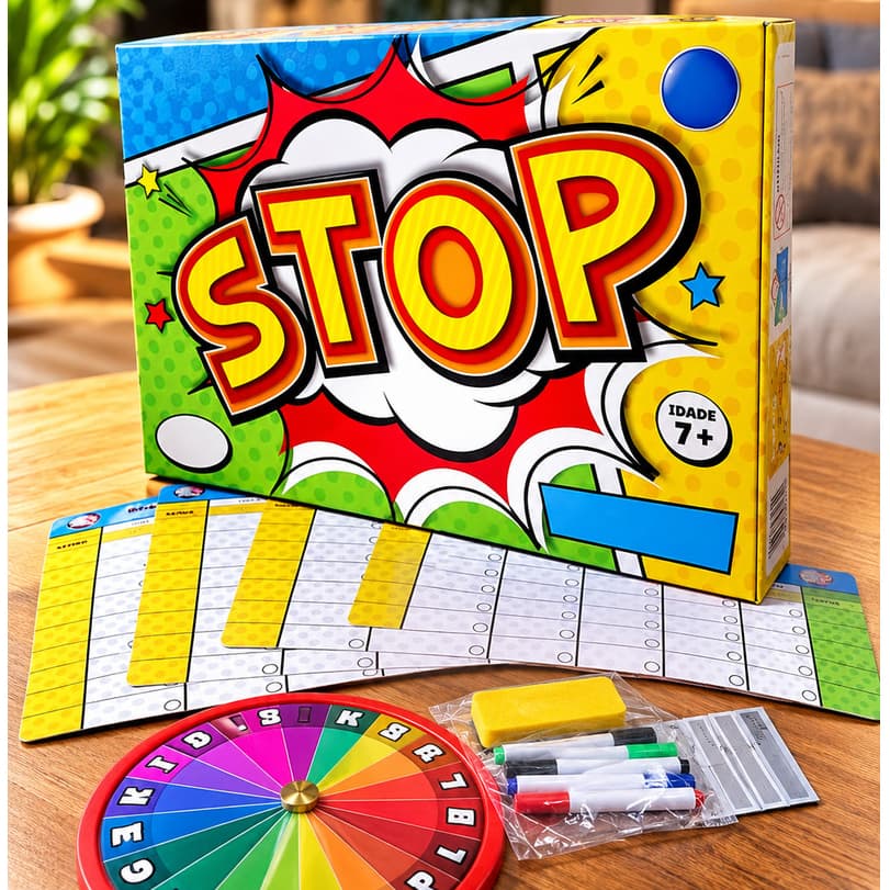 Jogo Stop Diversão em Família Educativo Brinquedo Infantil Pais&Filhos