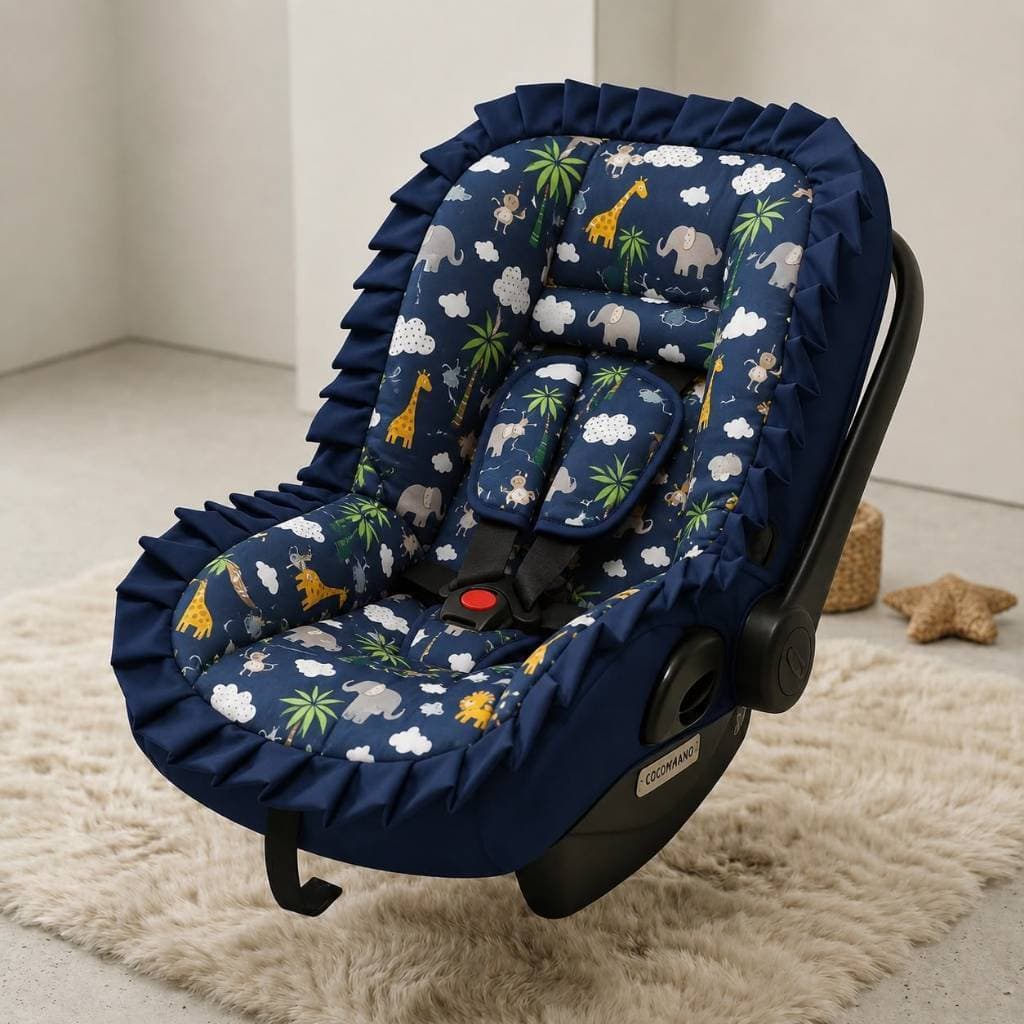 Capa para Bebê Conforto Universal Acolchoada Lavável Hipoalergênica Protetora Macia Algodão