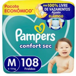 Fralda Pampers Confort Sec Tam. M 112 unidades