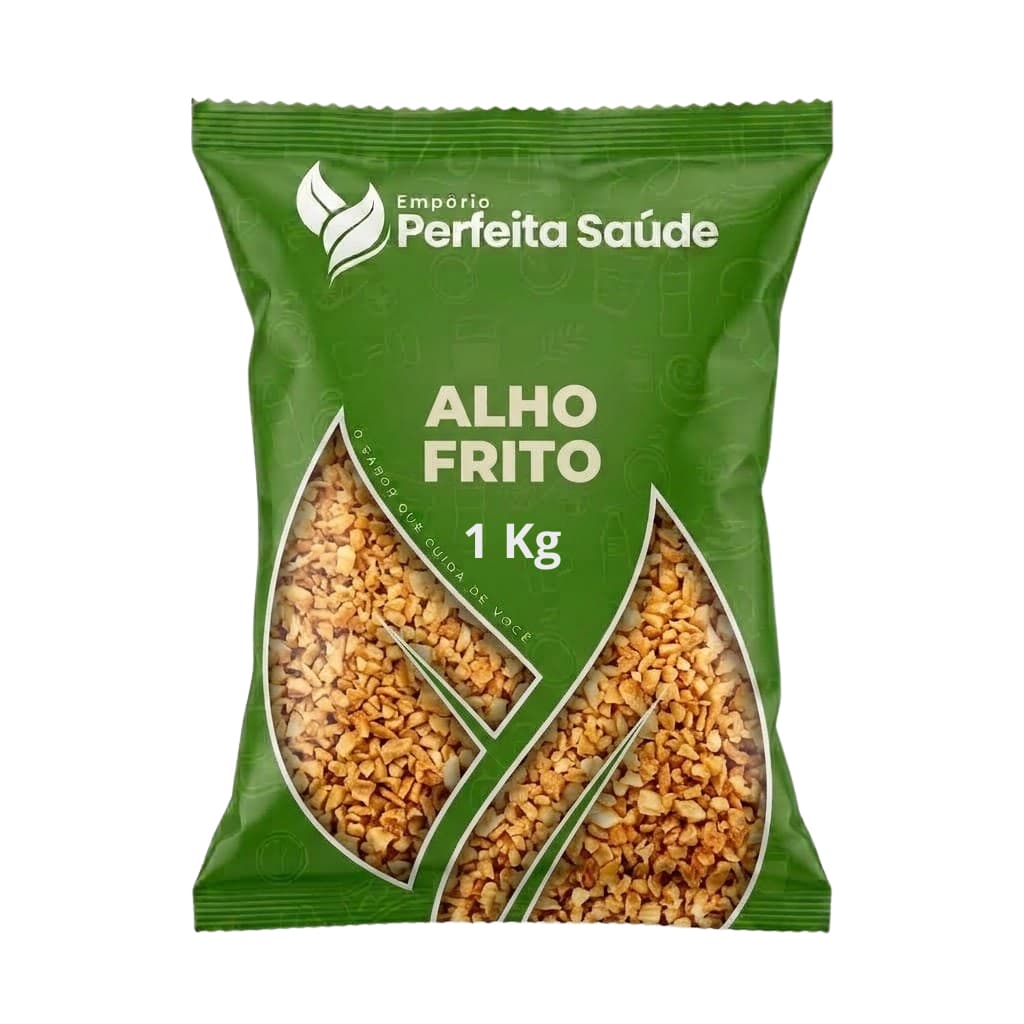 Alho Frito Premium 1Kg -  Sabor Intenso e Crocante, Prático e Natural