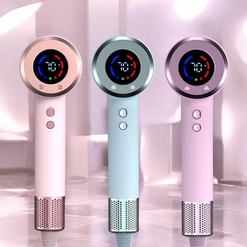 Secador de cabelo, secador profissional iônico com display LED