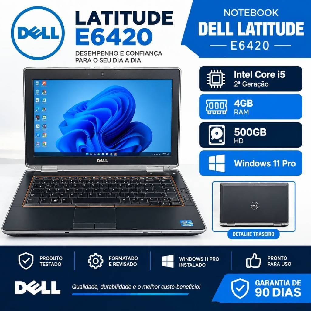 Notebook Dell Latitude E6420 Core i5 2ª Geração 4GB RAM 500GB HD