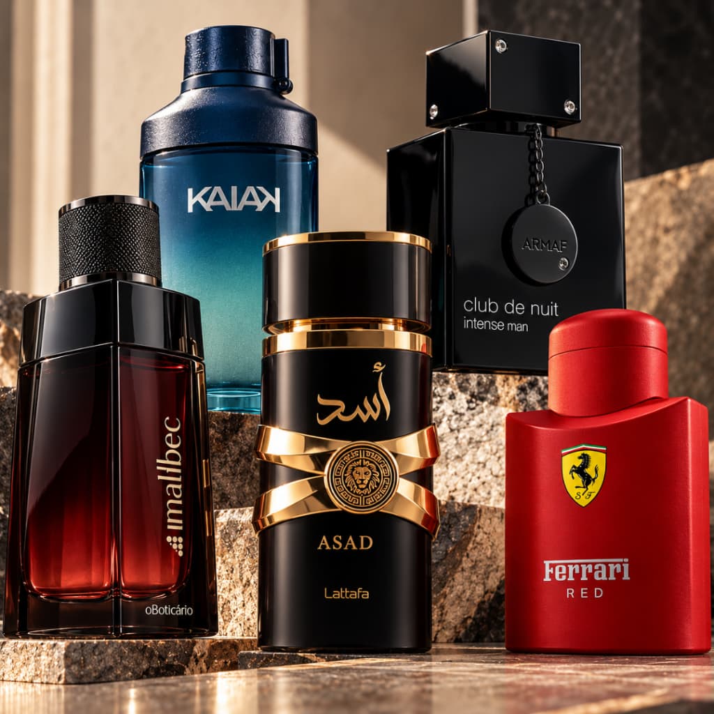 Kit 5 Perfumes Importados Masculinos Sortidos Perfume Árabe Masculino Eau de Parfum Fragrâncias Premium Presente
