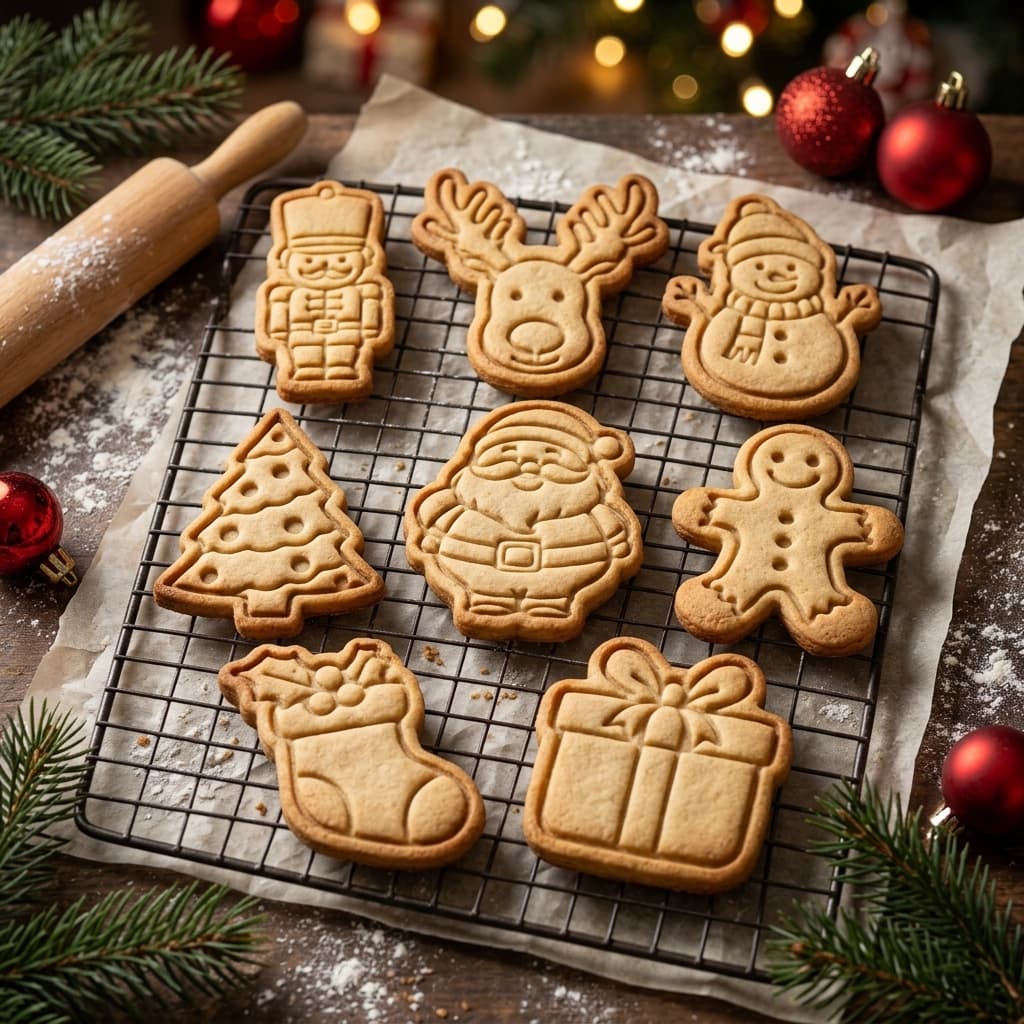 Kit 8 Cortadores de Biscoitos Natalinos Natal completo Cookie, Biscoito, Pasta, Massinha de modelar.