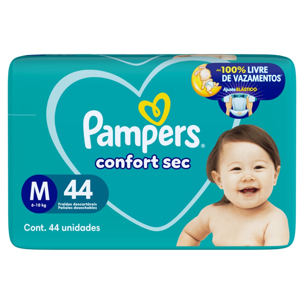 pampers confort sec m 44 em Promoção