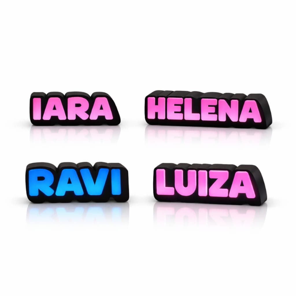 Luminária Led Personalizada Nomes Abajur Decoração Mesa Presente Chá de Bebê Decoração para Quartos 1 Unidade