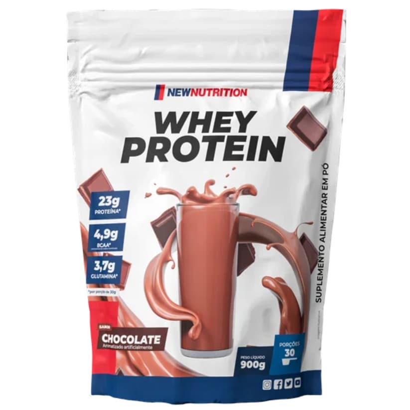 Whey Protein Concentrado 900g Chocolate - NewNutrition
