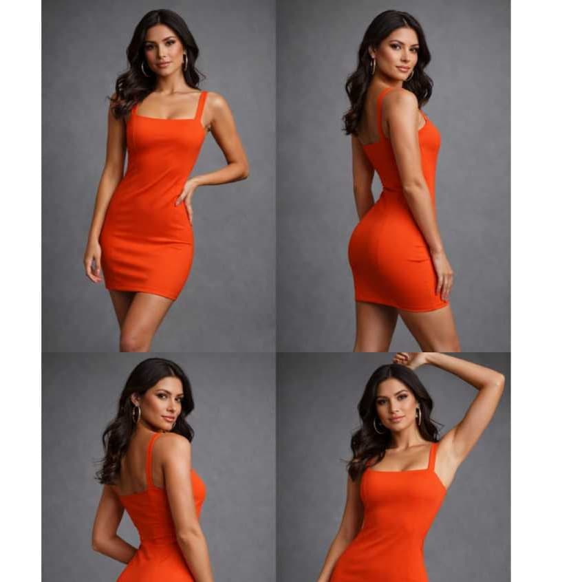 Vestido Curto Feminino Tubinho Justo Modelador Alça Grossa Festa Balada Verão Moda Feminina Vestido