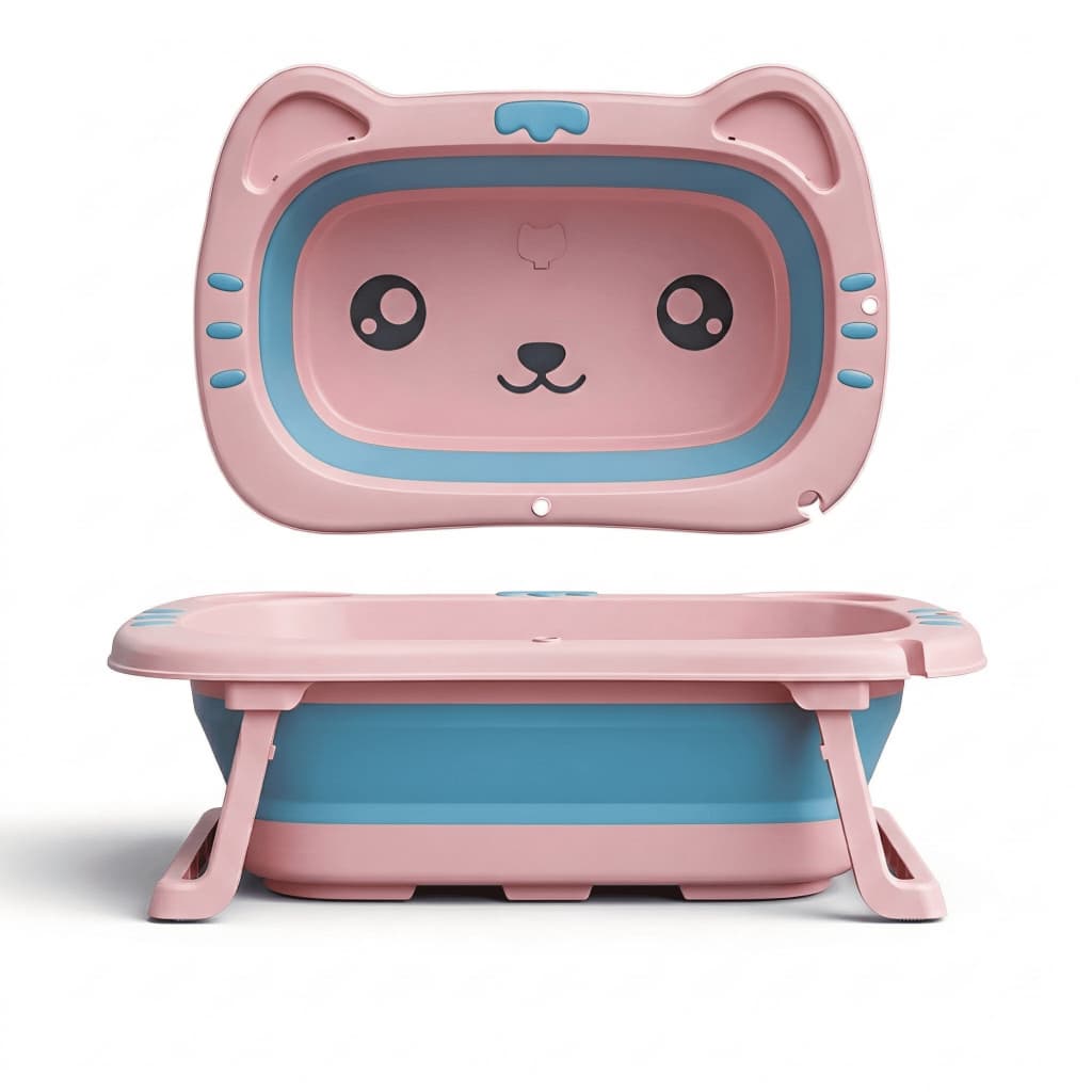 Banheira Infantil Dobrável Para Bebê 40L Gatinho Portátil