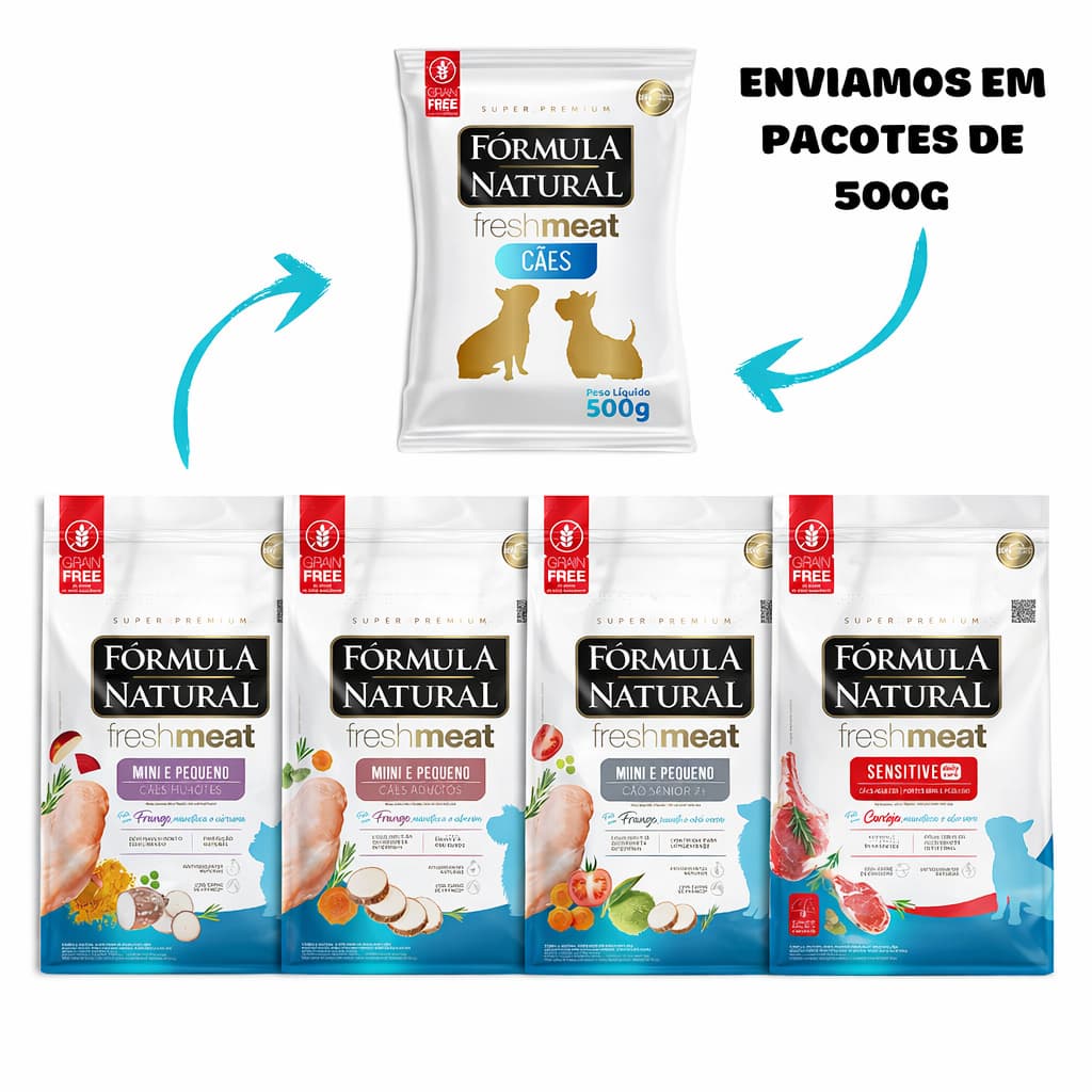 Ração Granel Fórmula Natural Fresh Meat para Cães de Porte Mini e Pequeno - 500g, 1kg ou 2kg
