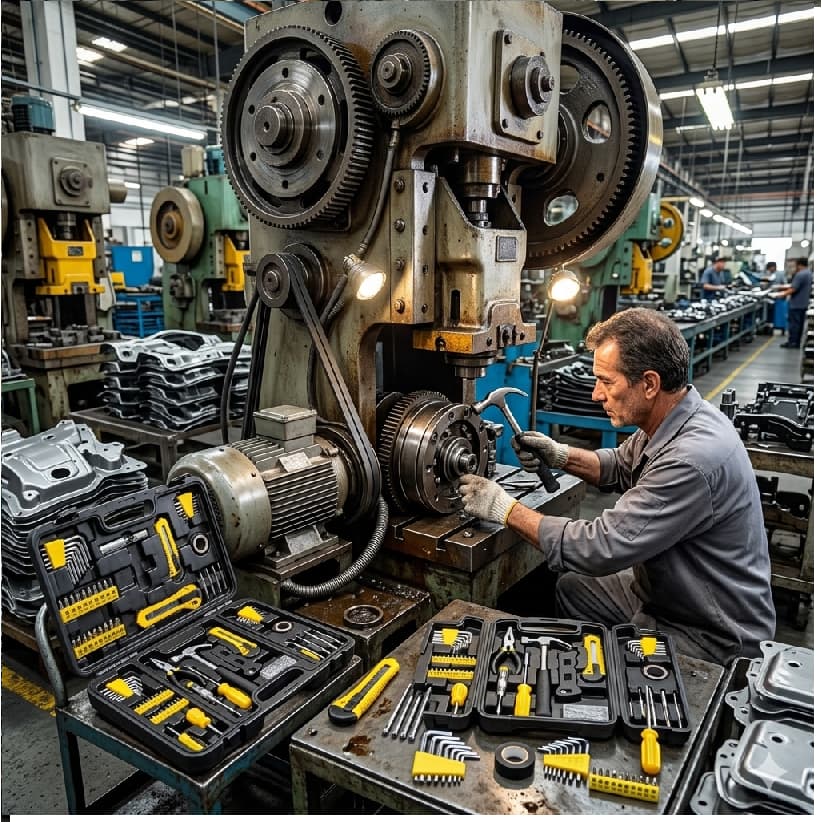 Jogo de Ferramentas com Maleta 200 Peças Completo Profissional Kit de Ferramentas Aço Carbono Mecânico Eletricista Preta