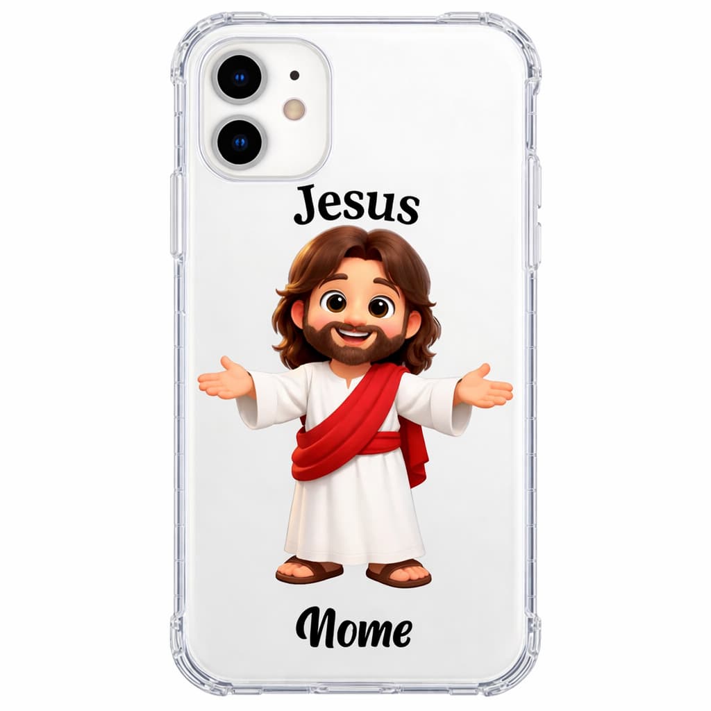 Capinha de Celular Jesus Personalizada com Nome- Diversos Celulares